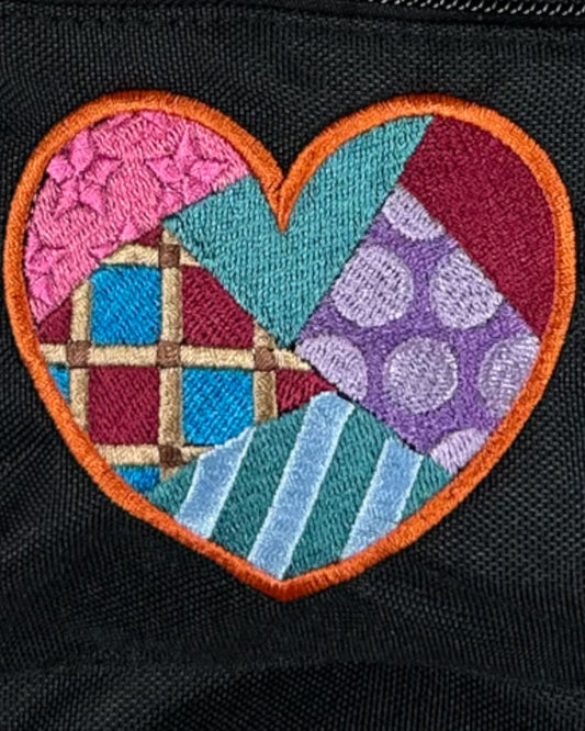 Patchwork Heart Design backpack