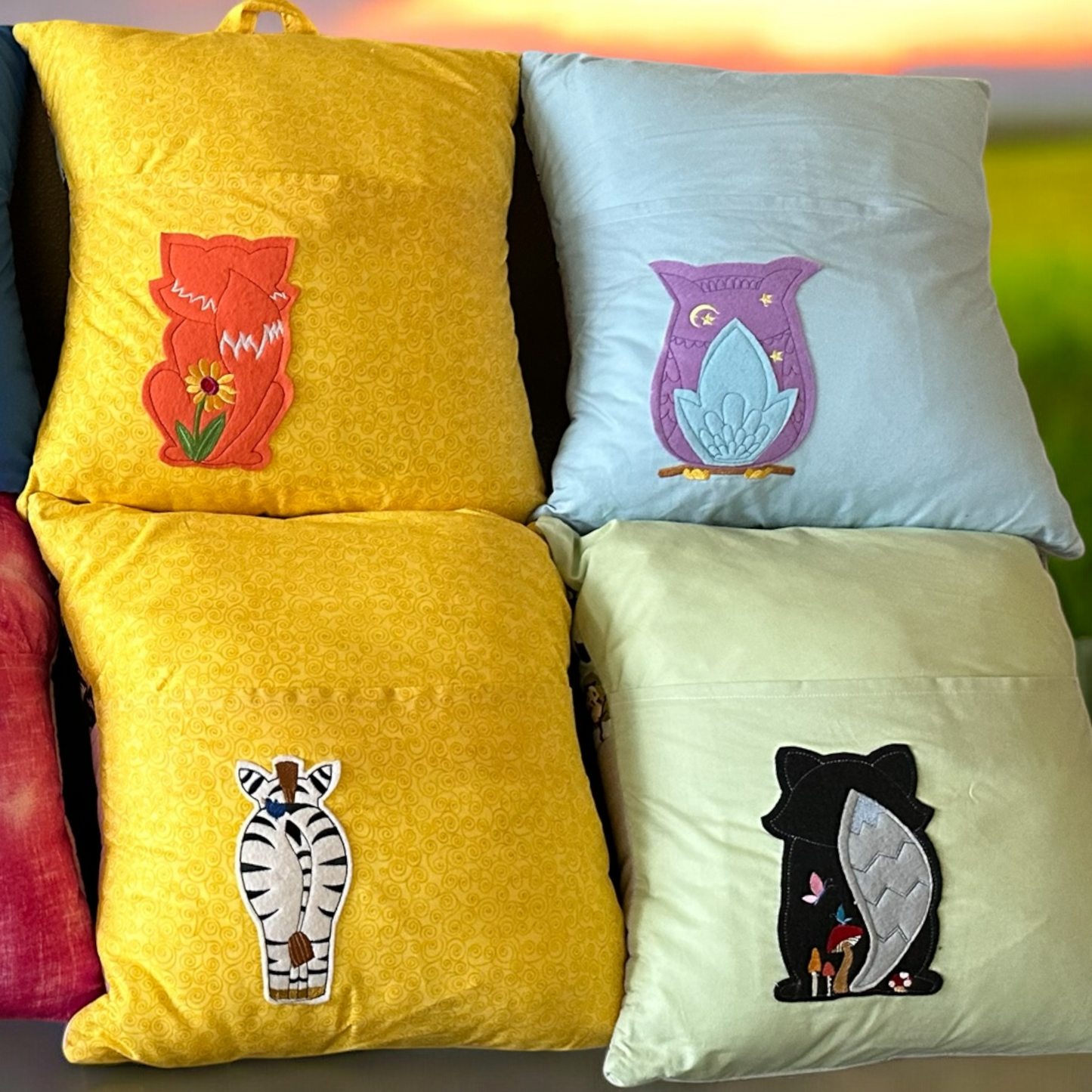 Reading Pillows - Animal Appliques