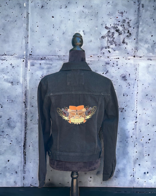 Gunslinger skull denim jacket